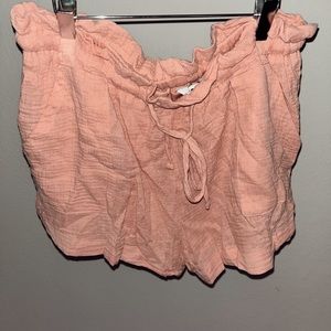 Peach colored shorts